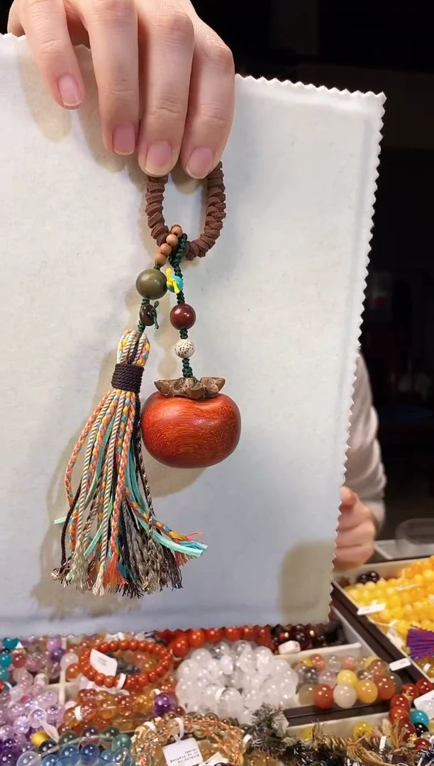 未镶嵌手串水晶大柿子·新年柿柿如意·文玩包挂