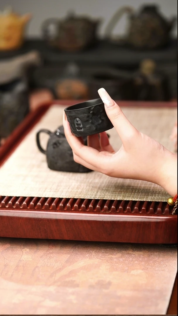 归玉堂冰碛岩重工雕刻敦煌杯