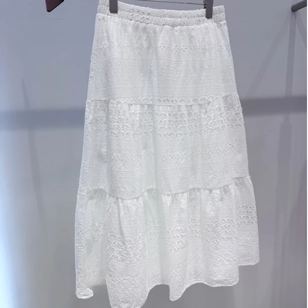 二姐家淼7041新款蕾丝百搭半身裙