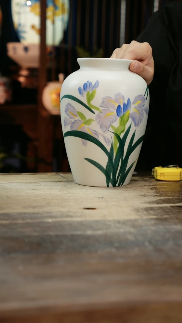 【闪购商品】瓷片景德镇纯手工釉下彩精品花瓶