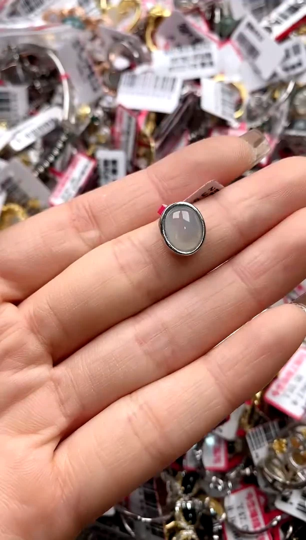 【闪购商品】翡翠戒指银S925镶嵌33333333    2