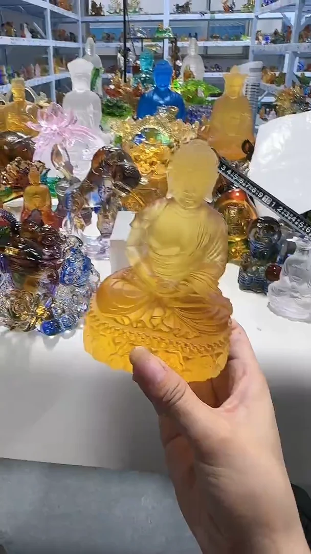 手工艺品琉璃古法琉璃  完品释迦摩尼