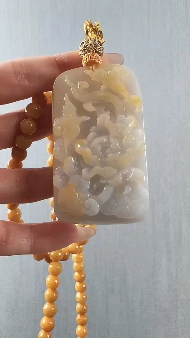 颈饰未镶嵌翡翠喜上眉梢