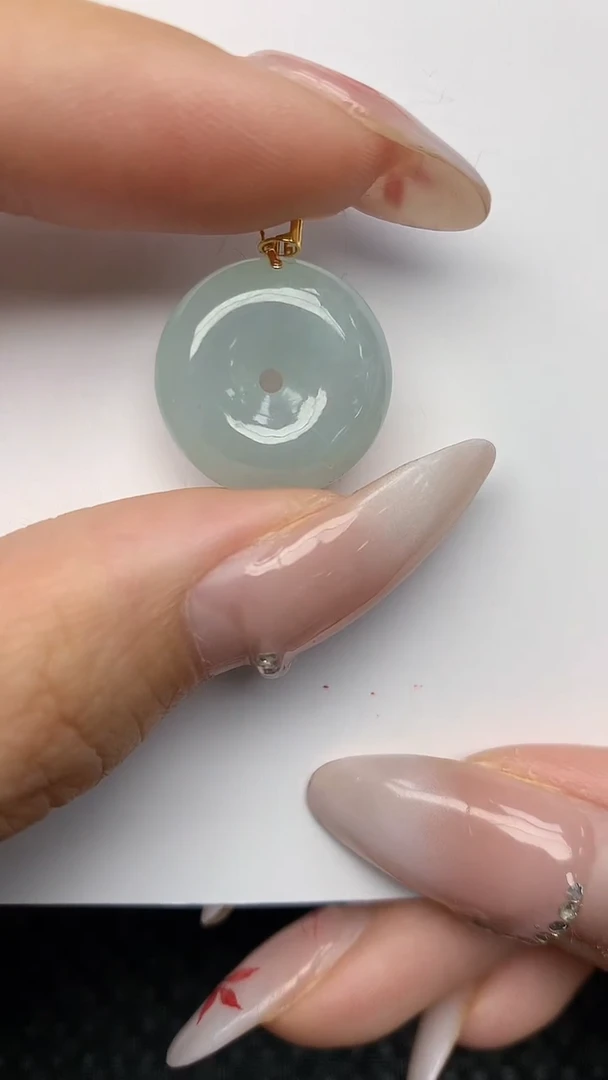 【闪购商品】翡翠颈饰18K金镶嵌天然翡翠A货