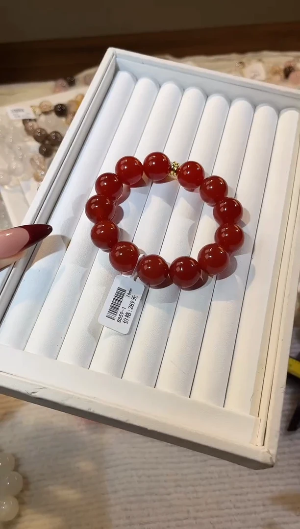 未镶嵌手链水晶多样性发一Q27红玛瑙16mm