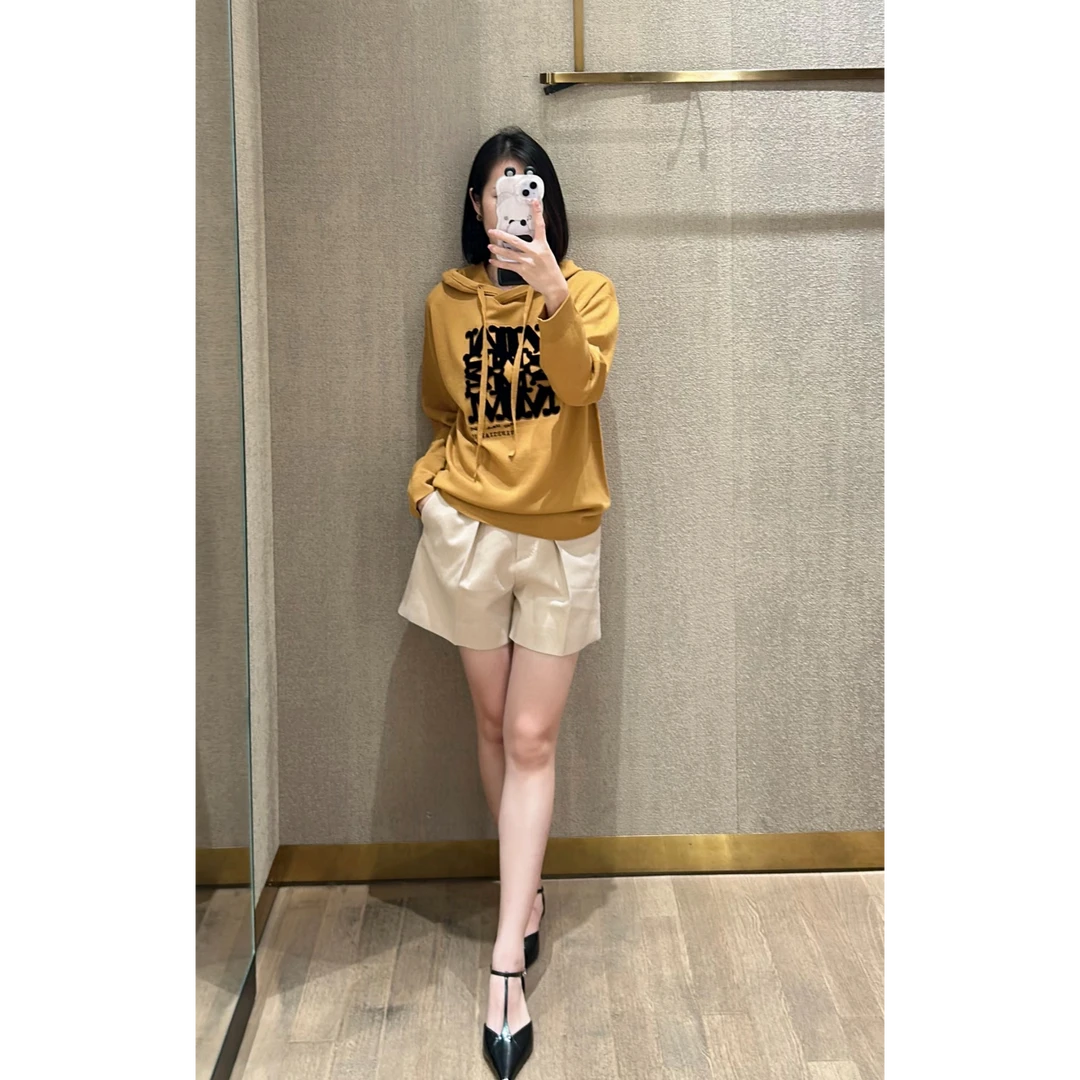 未使用 MaxMara 国现 休闲时尚百搭连帽羊毛毛衣 MY0100