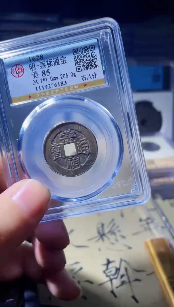 铜恶**汉波   崇祯背右八分  6183