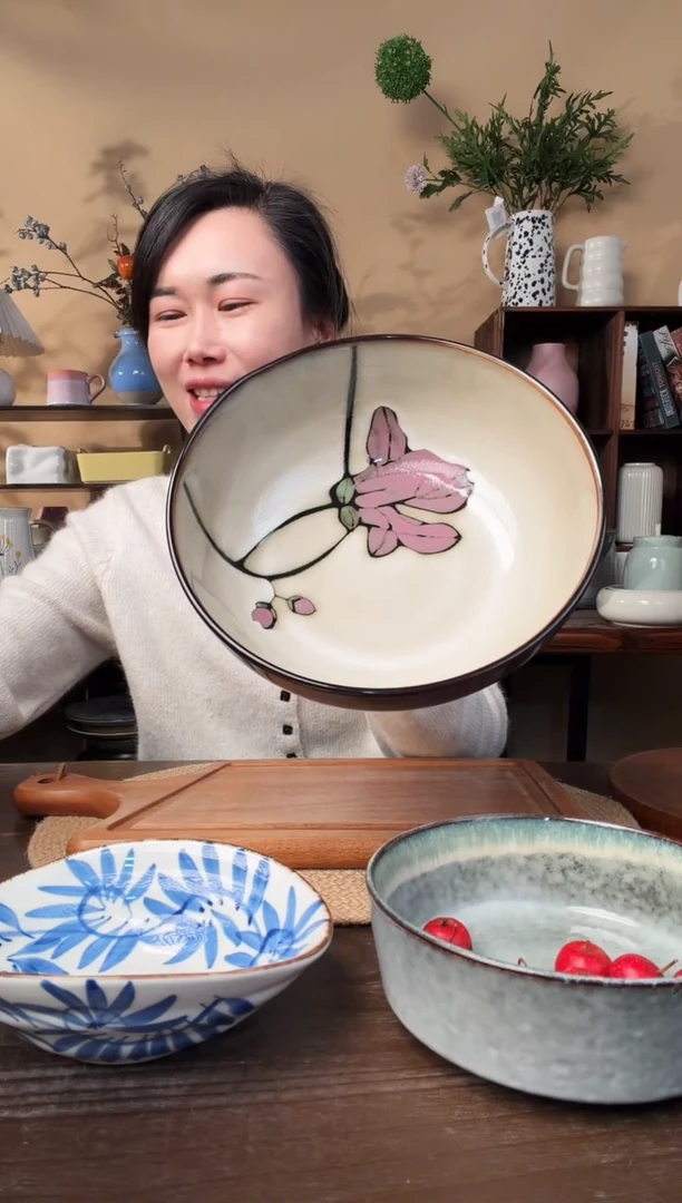 9英寸木兰紫大汤碗微瑕