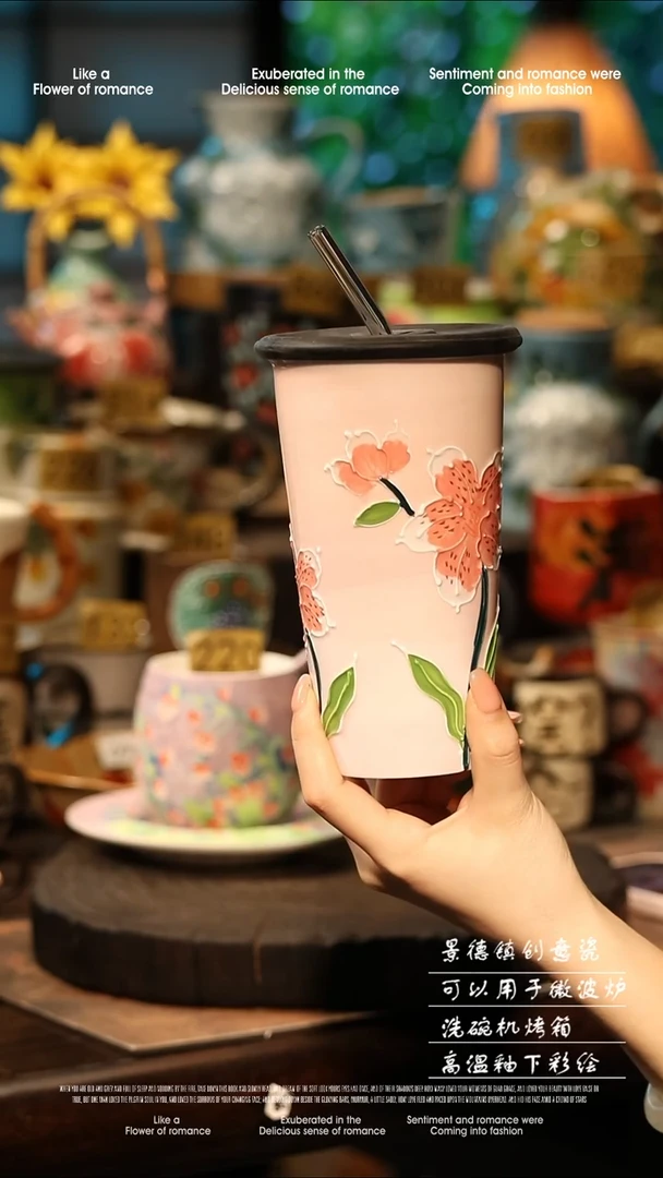 陶瓷景德镇高温釉下彩手工手绘款式