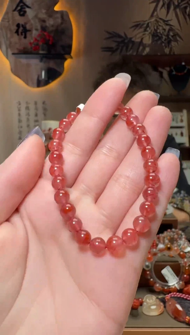 未镶嵌原矿无优化无注胶手串南红玛瑙一条6mm+ 多样性发货
