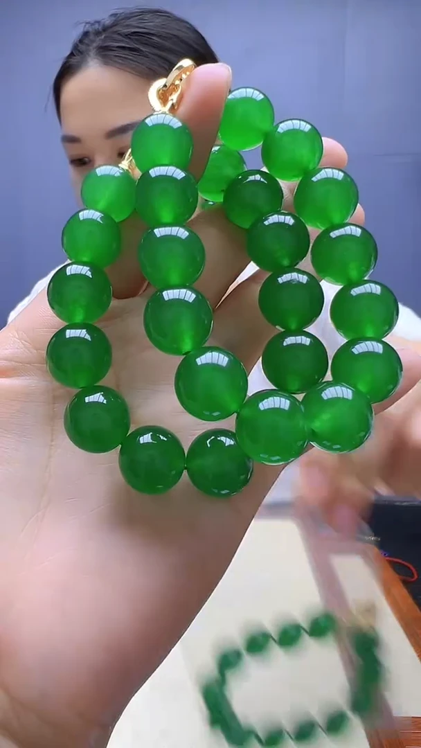 翡翠14K金镶嵌颈饰丹丹diy颈饰14mm项链