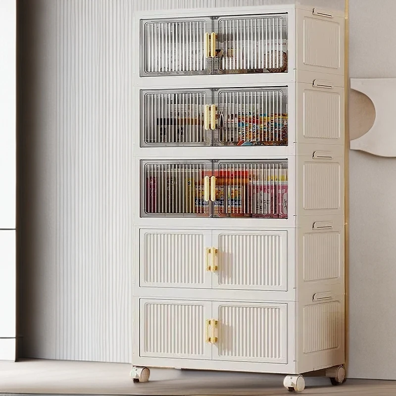 简约多层卧室收纳柜收纳箱多层玩具柜子储物柜零食柜厨房