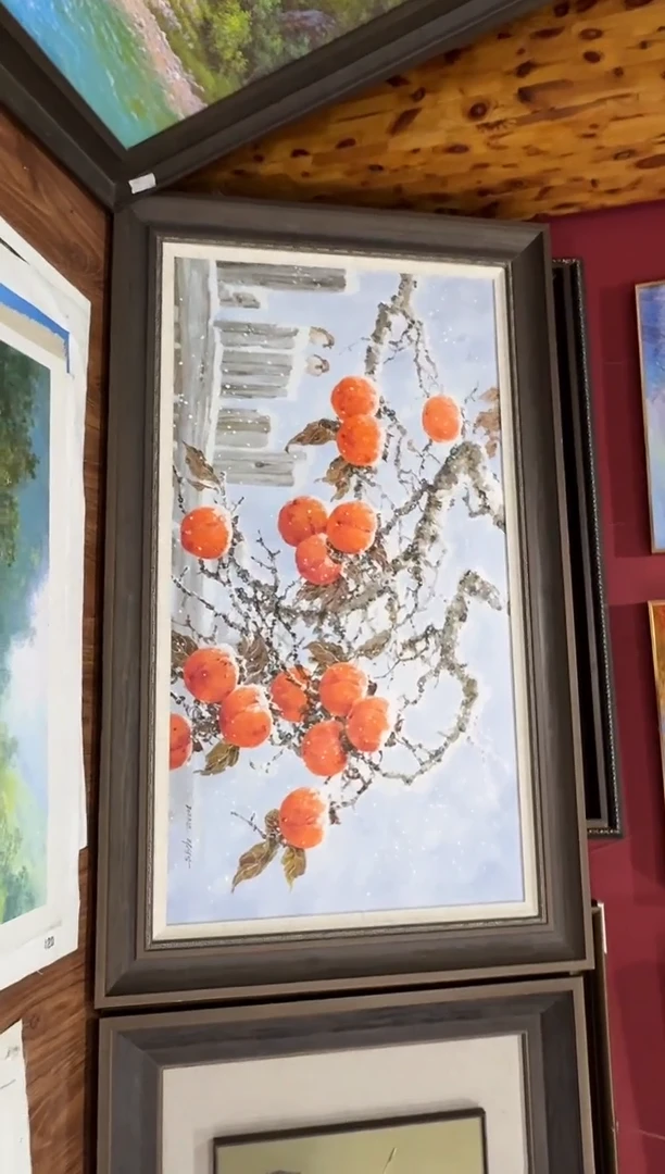 油画用****9【原创·保真·带证书】朝鲜画家纯手绘油画--顺丰包邮--