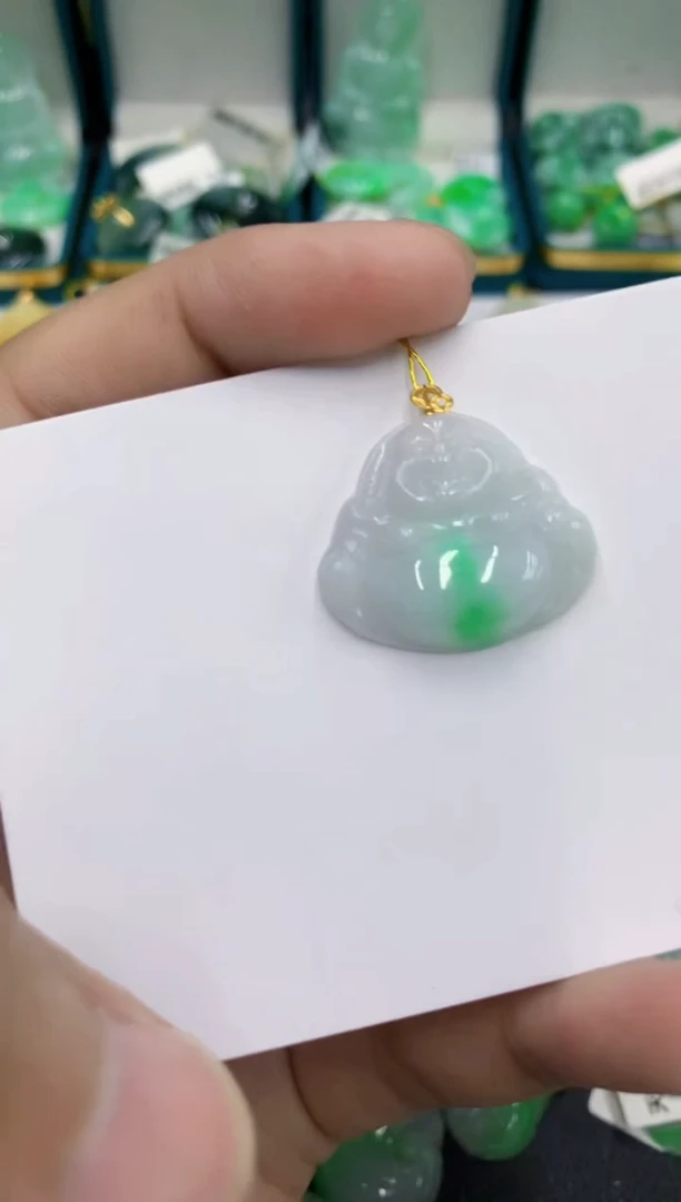 翡翠18K金镶嵌颈饰1111111111