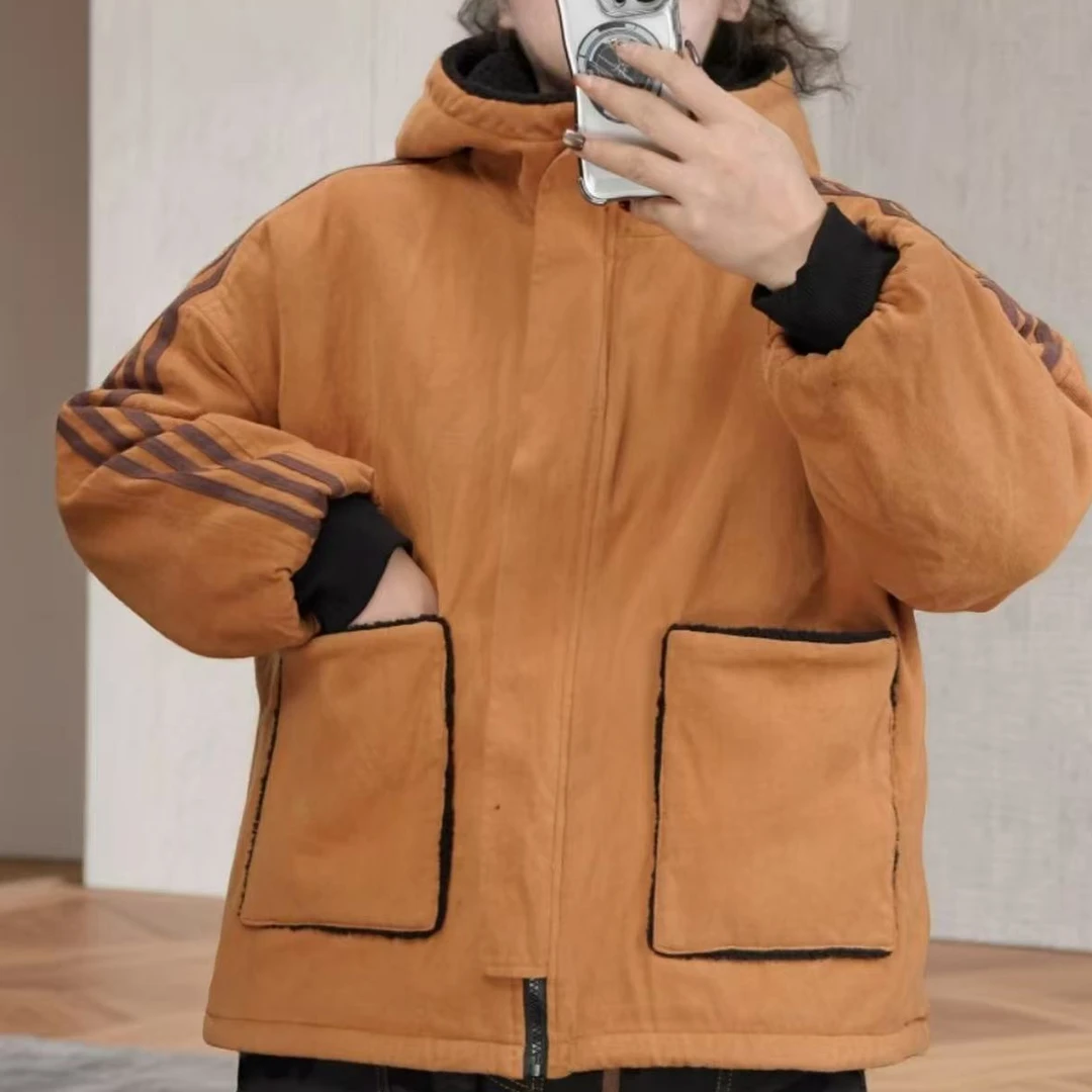 683双面双穿冬款不褪色显瘦不起球常规棉服棉衣连帽加厚保暖冬季