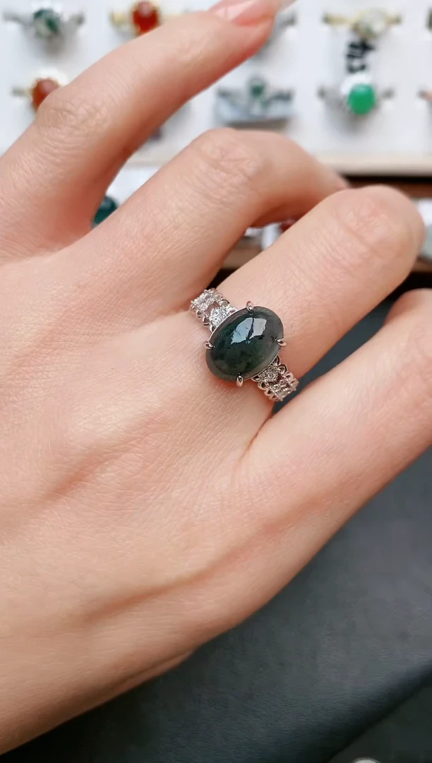 【闪购商品】翡翠戒指银S925镶嵌.....