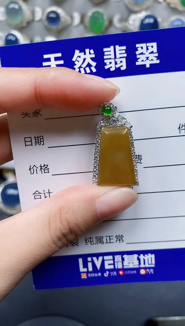 翡翠银S925镶嵌颈饰126