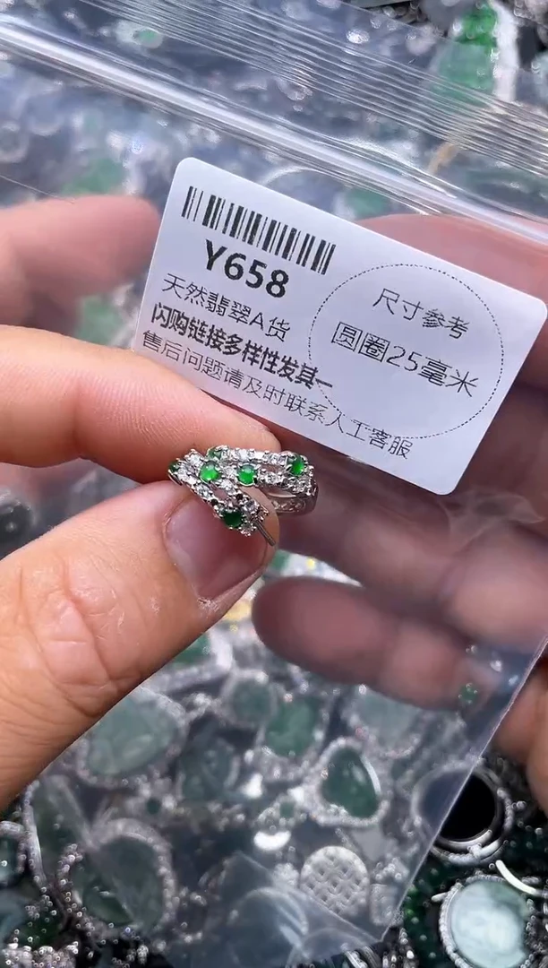 【闪购商品】翡翠颈饰未镶嵌Y658耳扣