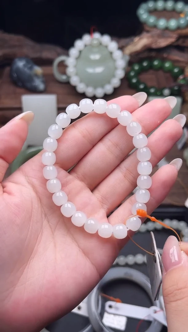 未镶嵌手串和田玉卡8新疆黑山 老型9012772
