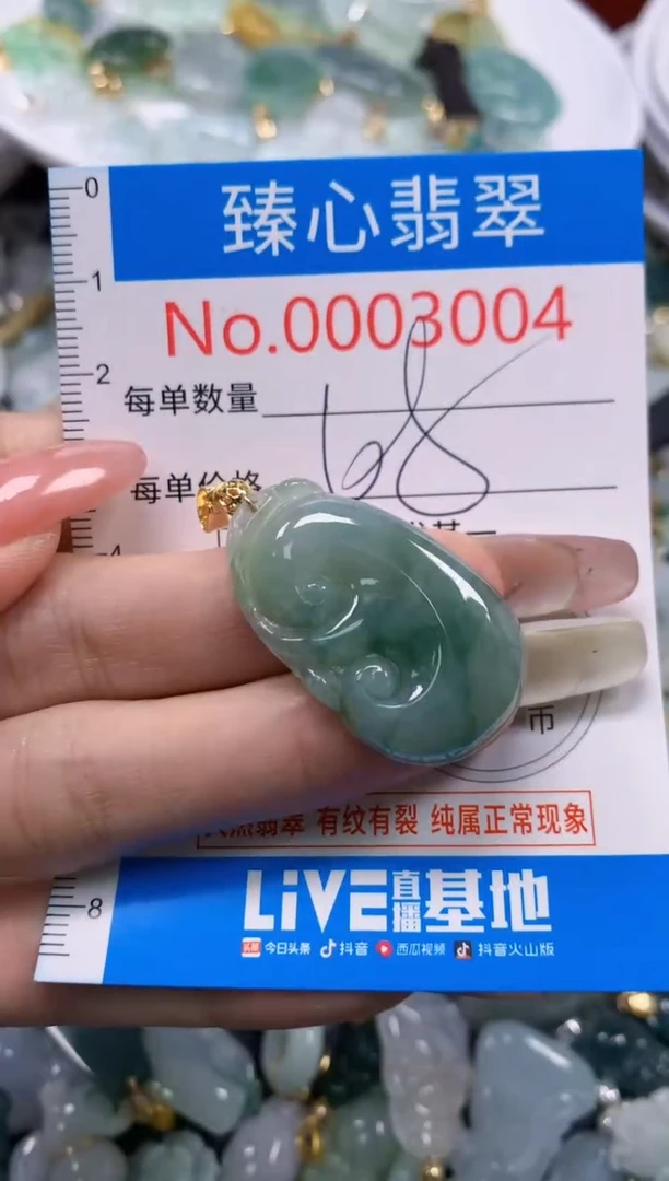 翡翠未镶嵌颈饰3004