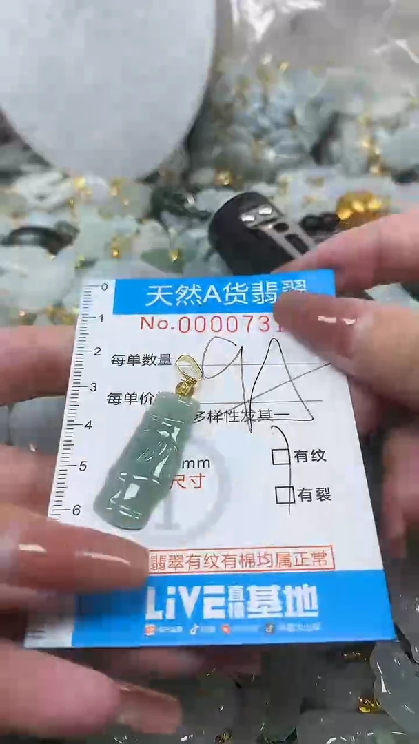 翡翠未镶嵌颈饰净货挂件-0731