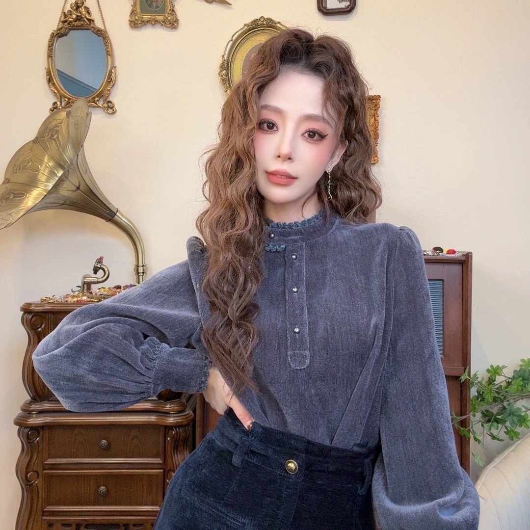 【十一港风】气质加厚通勤设计感百搭衬衫Y4502