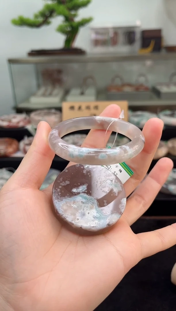 未镶嵌手镯石英质玉52圈口（赠品镯心）3985694