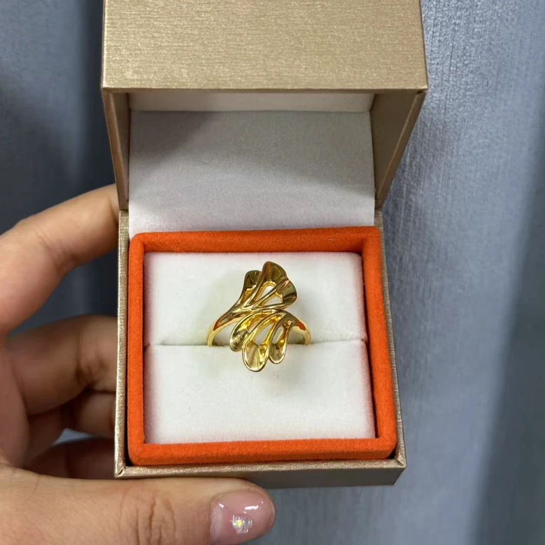 【小鹏黄金】足金999凤尾花时尚百搭配件