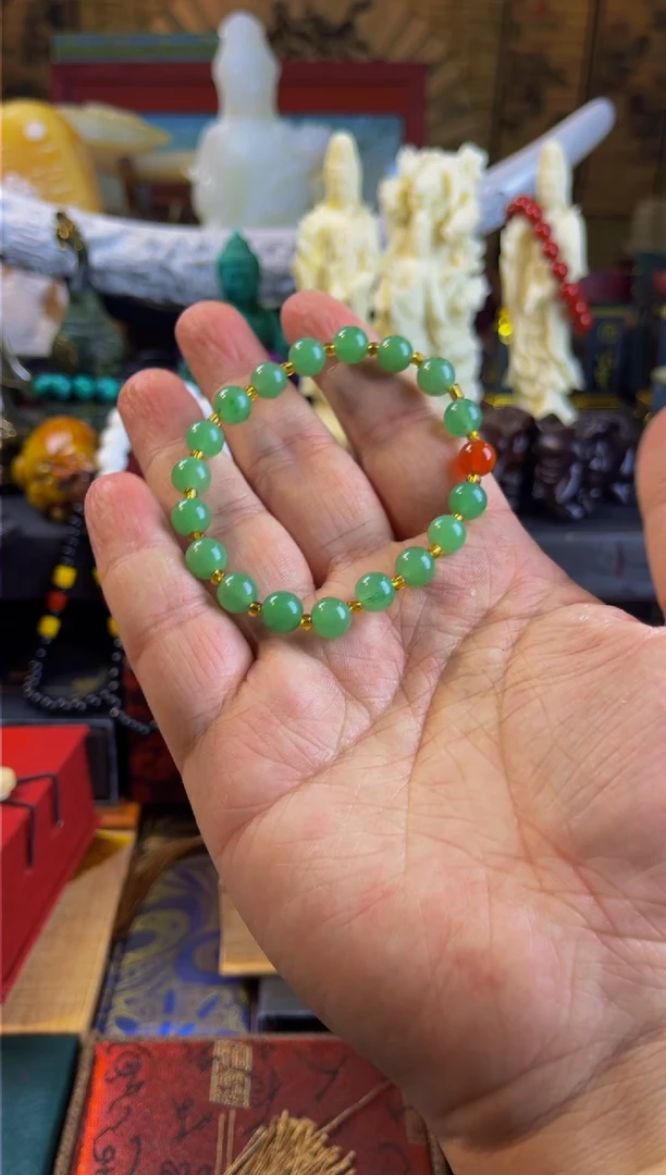 【闪购商品】和田玉（糖玉）手链未镶嵌木心心主播大力推荐——123