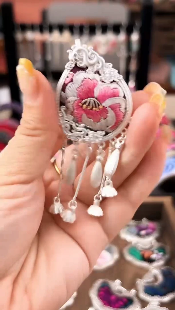 织绣艺枝独绣老绣饰品99