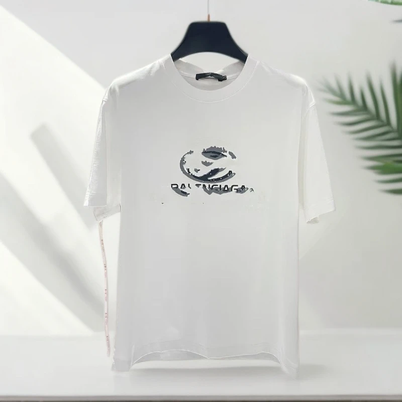 男款夏季时尚简约百搭圆领T恤(做旧破洞款）79085