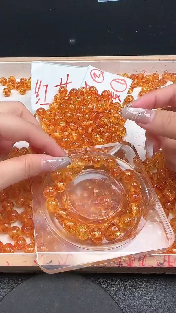 裸石蜜蜡未镶嵌红花珀N1044卡10mm散珠10颗
