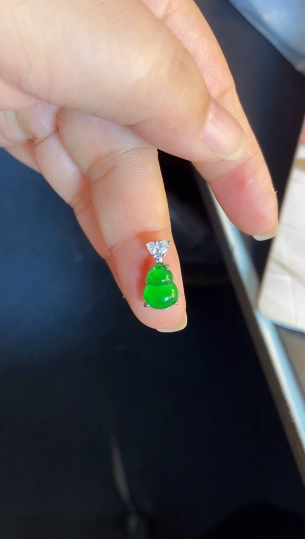 吊坠(不含链)银S925镶嵌翡翠1