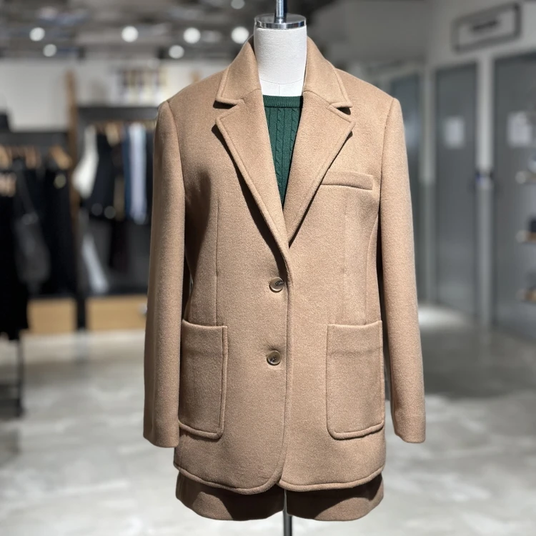 LAP LOS ANGELES PROJECT翻领外套通勤短大衣长袖直筒型AQ4WJA63