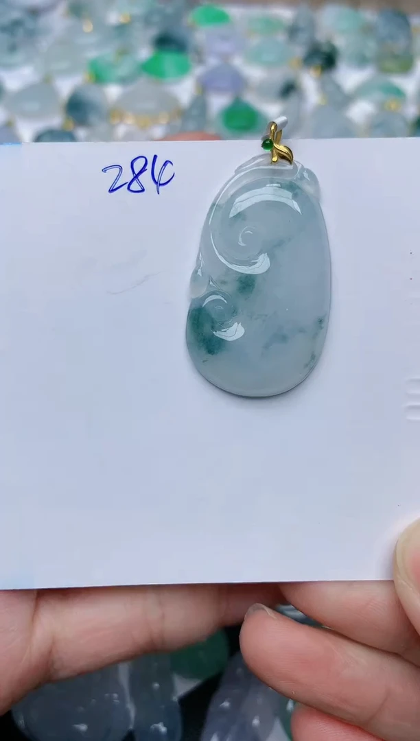 【闪购商品】翡翠颈饰18K金镶嵌天然翡翠A货    284