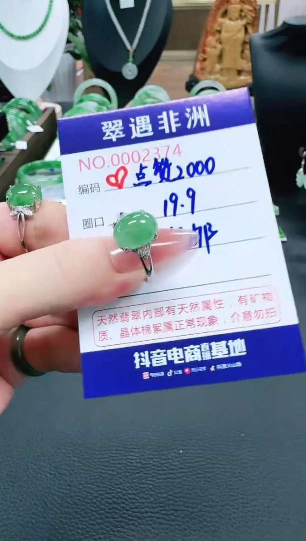 石英质玉（非洲翠）1未镶嵌萍*?/2374