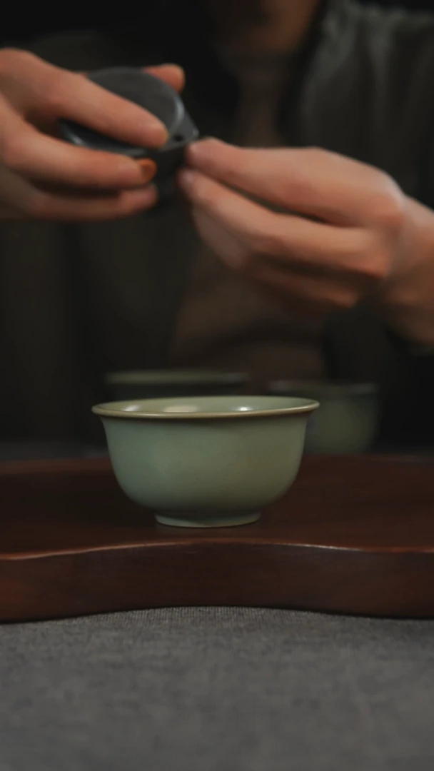 杯子瓷汝州原产地原矿仿古老釉q