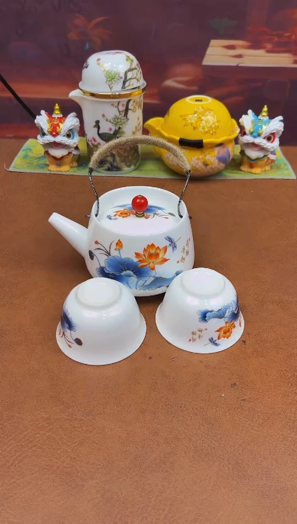 陶瓷茶具摆件旅行套组