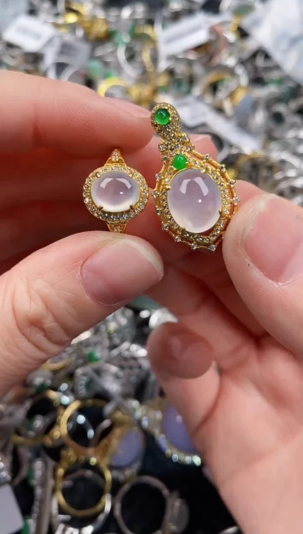 银S925镶嵌戒指翡翠888                  6