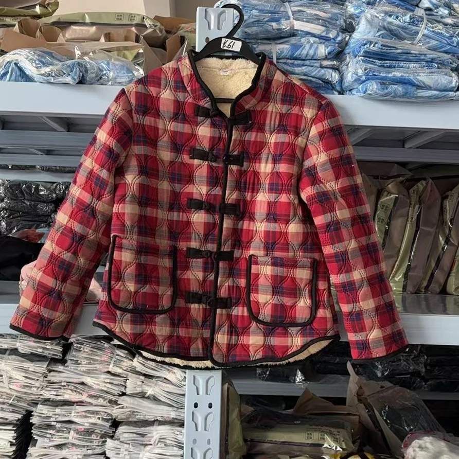 A6加绒加厚外穿经典款小棉袄（格子）