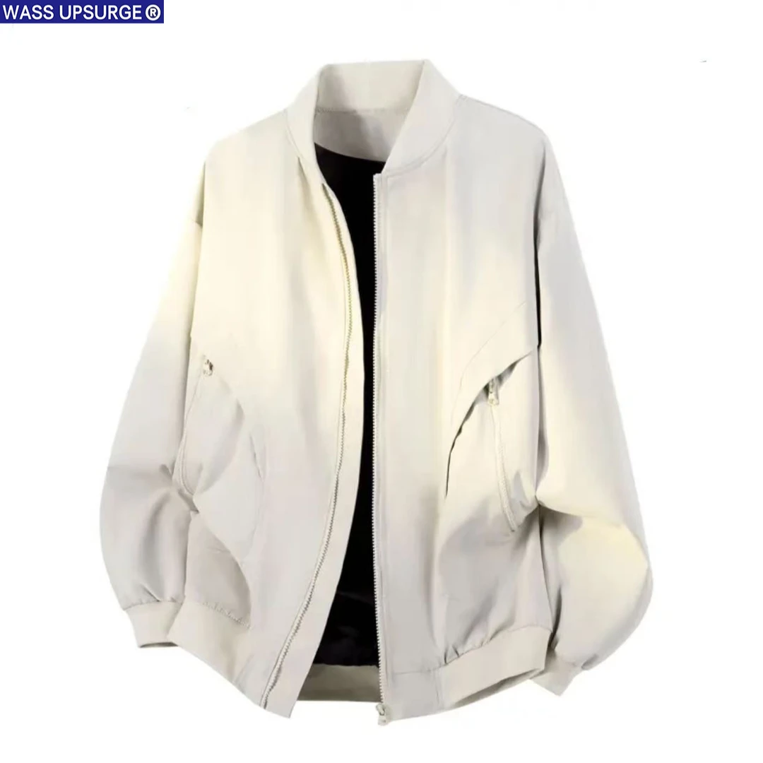 WASS UPSURGE飞行夹克春秋季棒球领上衣男女同款宽松休闲百搭外套