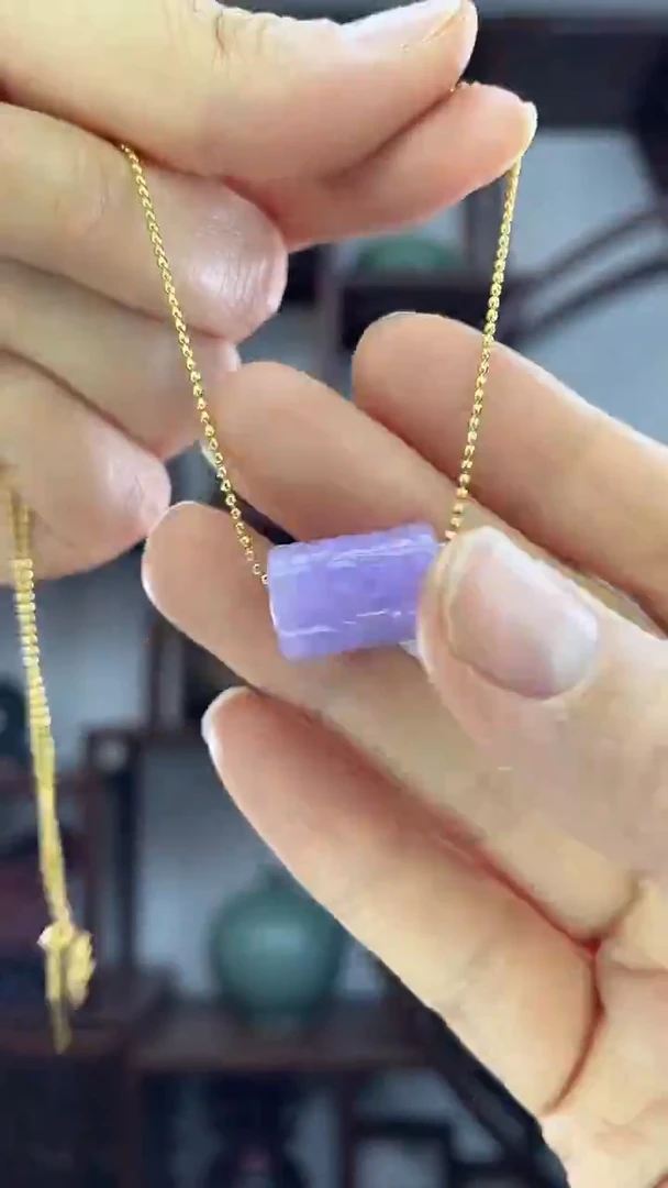 吊坠(赠链)未镶嵌翡翠D32紫翡路路通