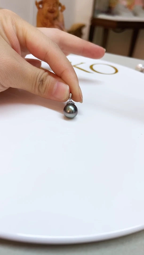 银S925镶嵌颈饰海水珍珠11-12mm