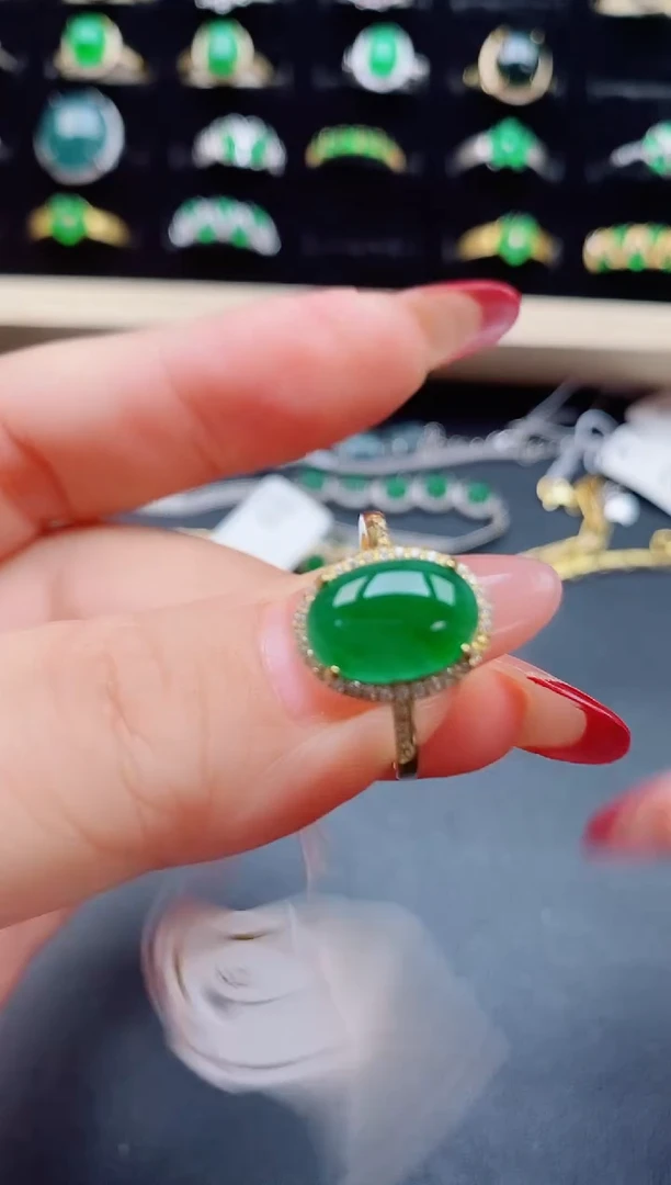 【闪购商品】翡翠戒指银S925镶嵌321321