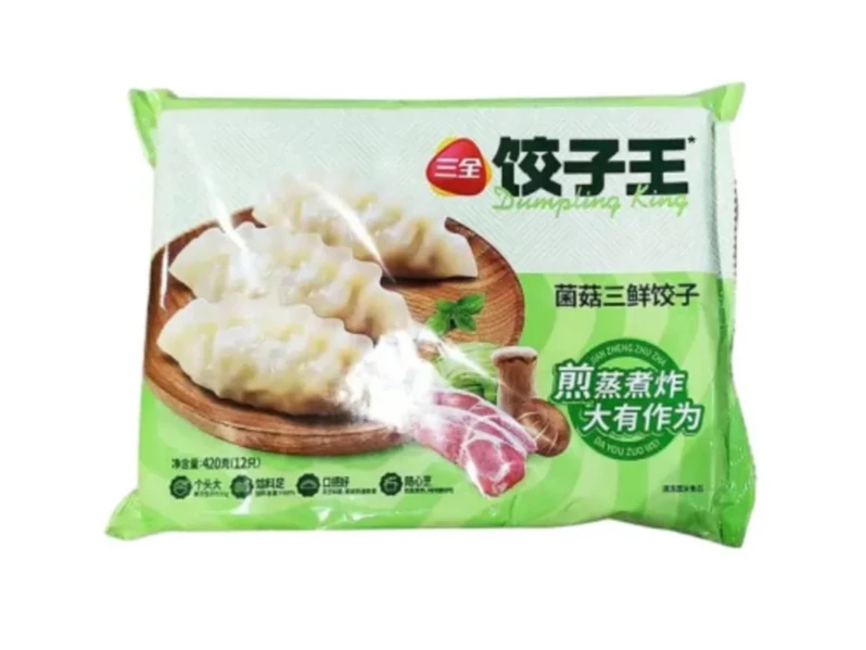 三全饺子王菌菇三鲜饺子420g