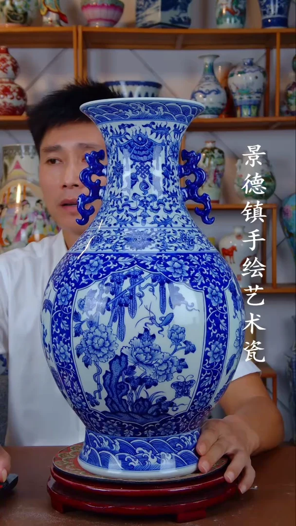 现代景德镇手工手绘陶瓷摆件32