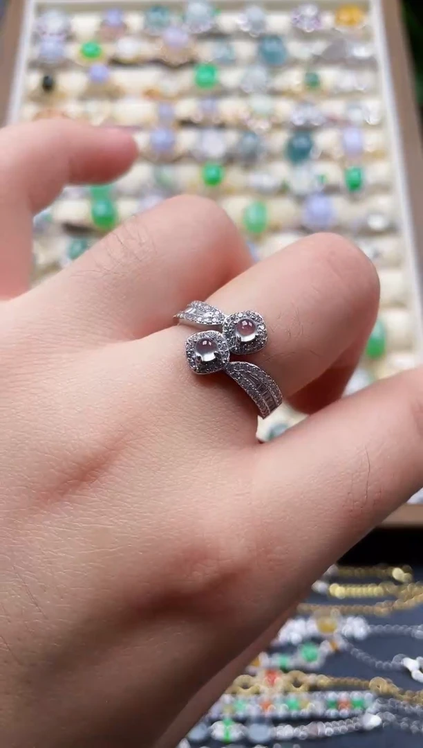 银S925镶嵌戒指翡翠182