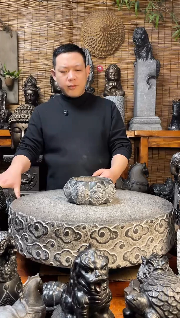 石材20...6  盆   天然青石雕刻