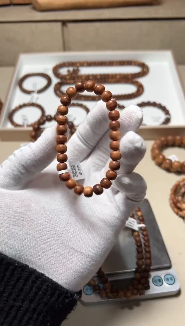 檀香木手串/手链横纹黑肉7x8