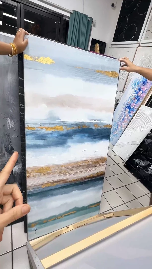 168现代艺术装饰画油画70cm*150cm